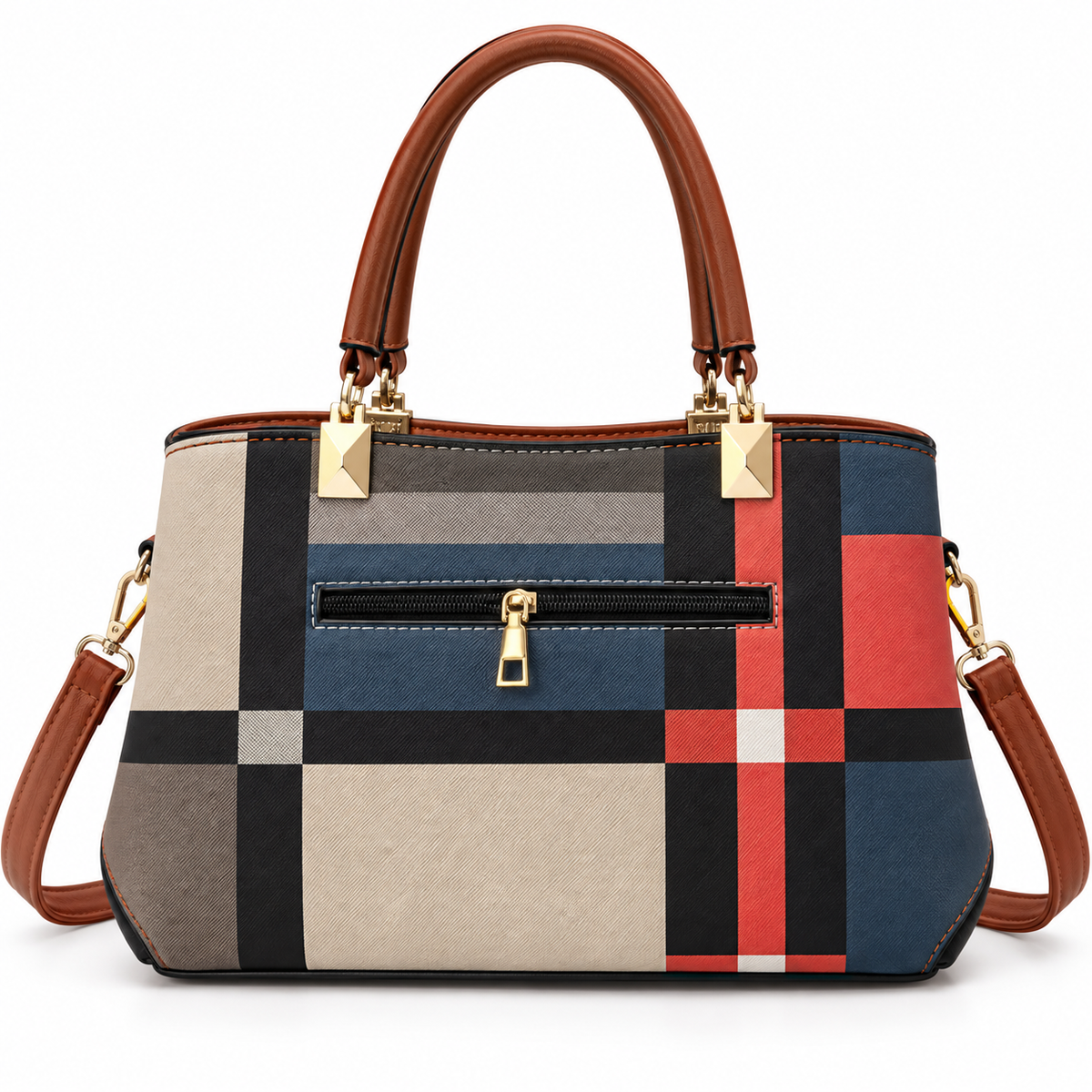 Handbag Brielle Modern and elegant women's plaid handbags