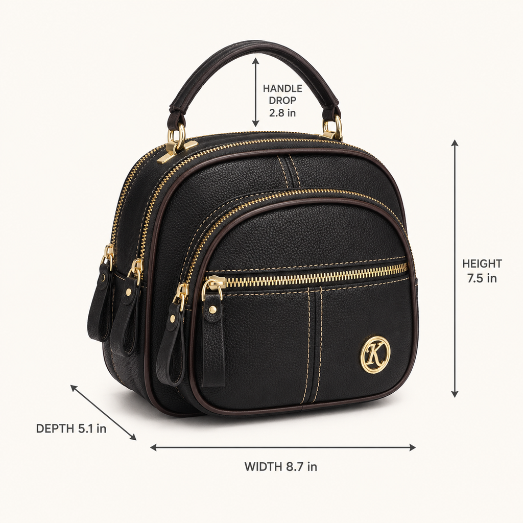 Luna Handbag Mini Backpack-Style Crossbody Bag with Wide Adjustable Strap