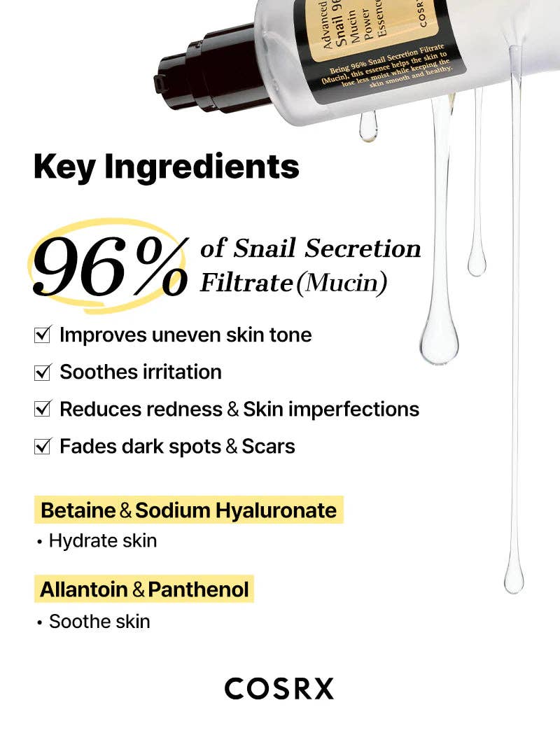 K-Beauty Direct - COSRX Advanced Snail 96 Mucin Power Essence 100 mL | Venta al por mayor de K-Beauty