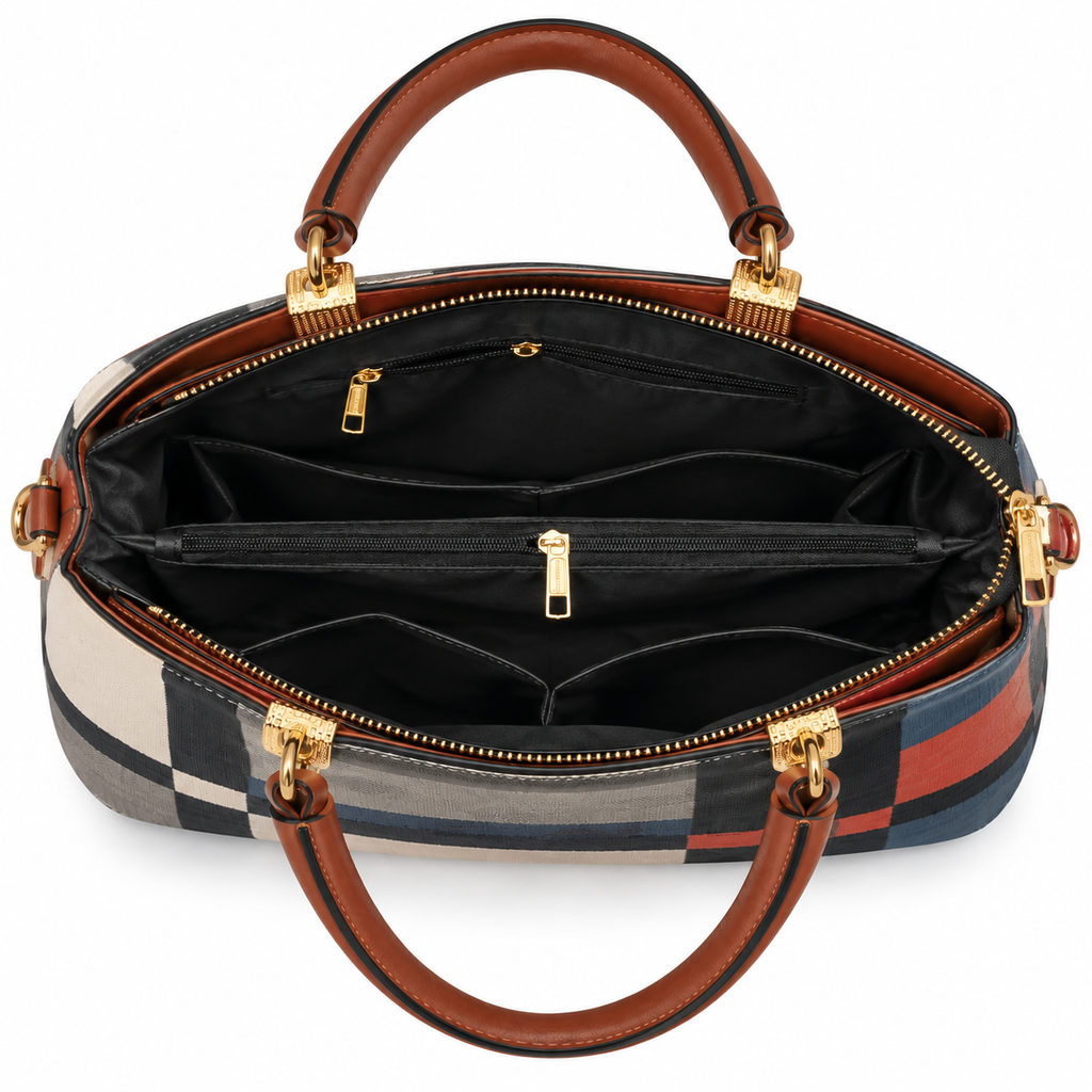 Handbag Brielle Modern and elegant women's plaid handbags