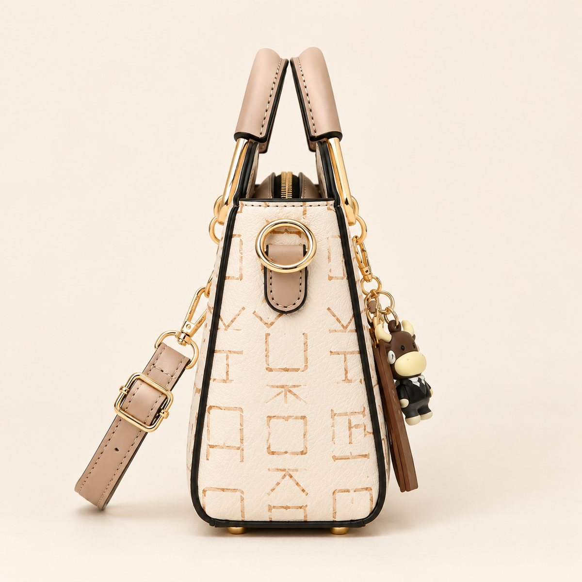 Handbag Mini Structured Satchel with Adjustable Crossbody Strap