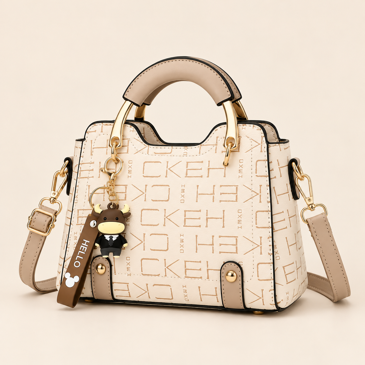 Handbag Mini Structured Satchel with Adjustable Crossbody Strap