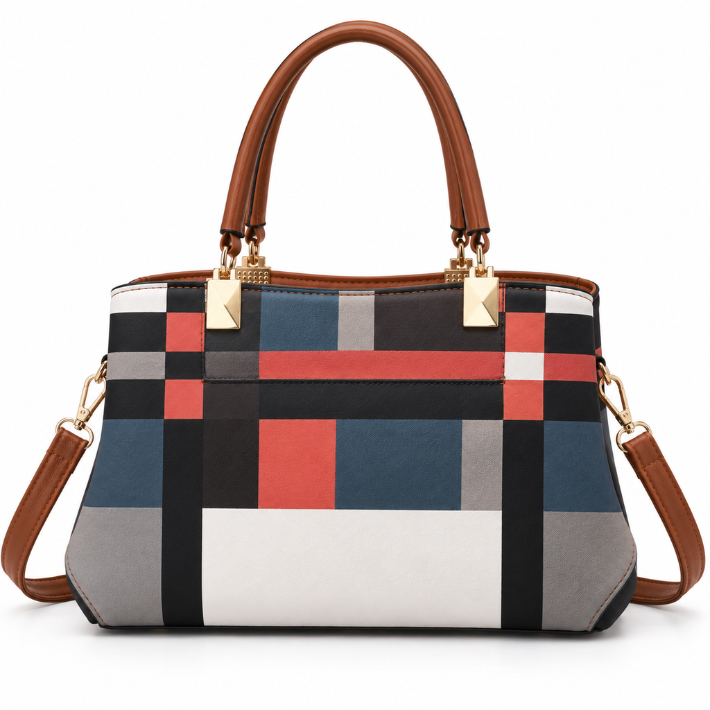 Handbag Brielle Modern and elegant women's plaid handbags