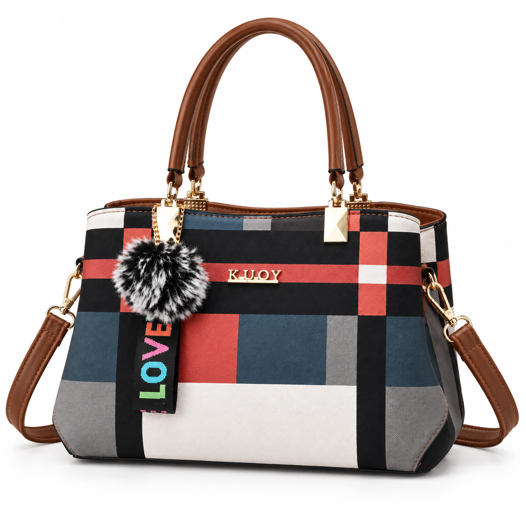 Handbag Brielle Modern and elegant women's plaid handbags